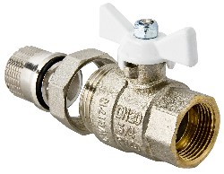 VALTEC, Кран шаровый BASE с полусгоном 1/2" вн.-нар. белая рукоятка VALTEC, Кран шаровый BASE с полусгоном 1/2" вн.-нар. белая рукоятка