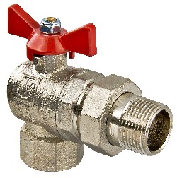 VALTEC, Кран шаровый BASE угловой с полусгоном 3/4" вн.-нар. VALTEC, Кран шаровый BASE угловой с полусгоном 3/4" вн.-нар.