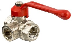 VALTEC, Кран шаровый трехходовой, тип L 3/4" вн.-вн.-вн. VALTEC, Кран шаровый трехходовой, тип L 3/4" вн.-вн.-вн.